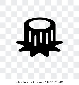 Stump vector icon isolated on transparent background, Stump logo concept