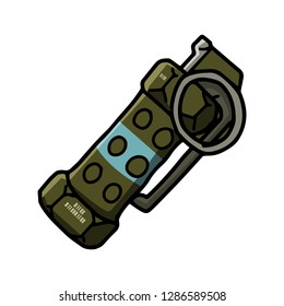 stun grenade hand drawn isolated vector. military object in isolated background