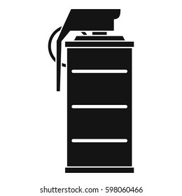 Stun grenade icon. Simple illustration of stun grenade vector icon for web