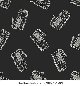stun gun doodle seamless pattern background