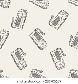 stun gun doodle seamless pattern background