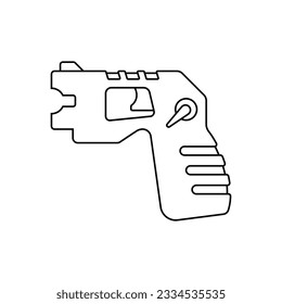 Diseño de icono de arma aturdidora. aislado de fondo blanco. ilustración vectorial
