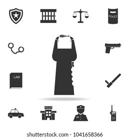 Stun gun icon. Detailed set of police element icons. Premium quality graphic design. One of the collection icons for websites, web design, mobile app on white background
