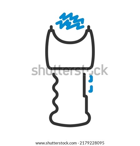 Stun Gun Icon. Editable Bold Outline With Color Fill Design. Vector Illustration.