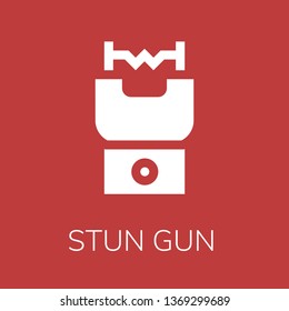  Stun gun icon. Editable  Stun gun icon for web or mobile.