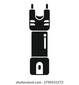 Stun gun icon representing a non lethal self defense weapon for security