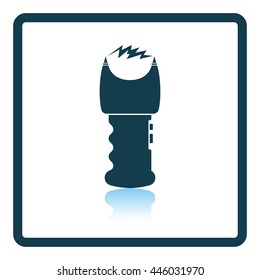 Stun gun icon. Shadow reflection design. Vector illustration.