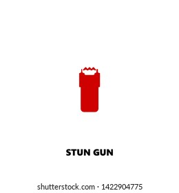 stun gun icon. stun gun vector design. sign design. red color