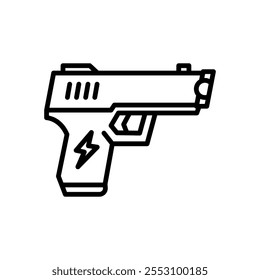 Vector de icono de pistola paralizante, icono de estilo de línea