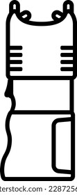 Stun gun isolated vector icon.