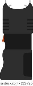 Stun gun isolated vector illustration.