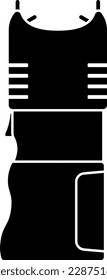 Stun gun isolated vector silhouette.