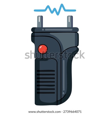 Stun gun shown as vector isolated illustration perfect for security themed design law enforcement equipment visuals and safety concept artwork
