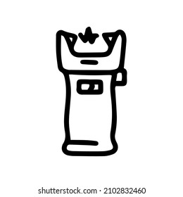 icono de stun gun gun taser line vector doodle simple