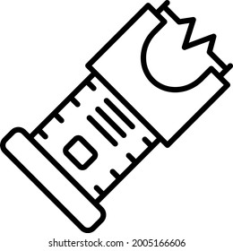 Stun gun Vector Line Icon Design
