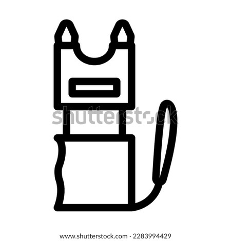 Stun Gun Vector Line Icon Design