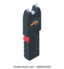 Stumpfe Tasersymbol. Isometrisch auf BetäubungsVektorsymbol für Webdesign einzeln auf weißem Hintergrund