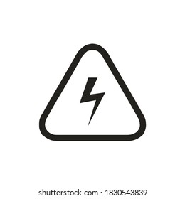 Logotipo del triángulo de tensión de aturdimiento, simple y autorizado