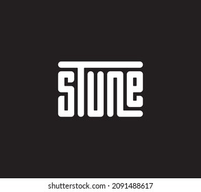 STUNE Logo Initials Letter Typhography Monogram Logo Design