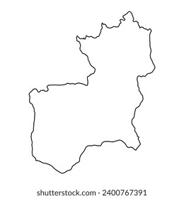 Stung Treng province map, administrative division of Cambodia. Vector illustration.
