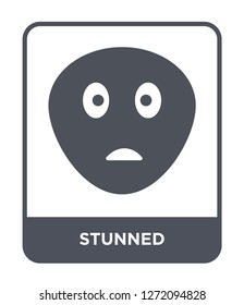 stunned icon vector on white background, stunned trendy filled icons from Emotions collection, stunned simple element illustration