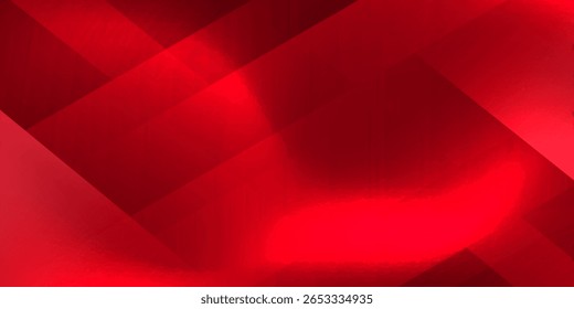 Impressionante e abstrato fundo geométrico vermelho brilhante. Ilustração vetorial Eps 10.