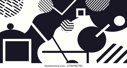 Impresionante composición geométrica abstracta en blanco y negro para diseños modernos y proyectos creativos, Descarga ahora para inspiración instantánea