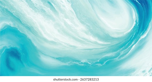 Stunning Abstract Ocean Wave Pattern in Soft Blue and Green Watercolor Shades, Ideal for Use as a Background in Coastal, Sea-Inspired, and Ocean-Themed Graphic Designs.
