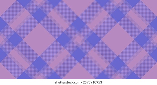 Stunning abstract purple and lavender checkered pattern.  Perfect for textile designs, website backgrounds, or fashion projects.  The subtle halftone effect adds depth and visual interest.