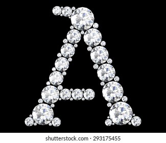 A stunning beautiful "A" set in diamonds