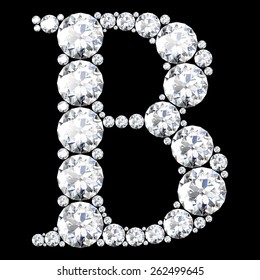 A stunning beautiful "B" set in diamonds