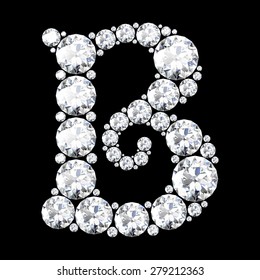 A stunning beautiful B  set in diamonds