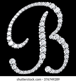 A stunning beautiful "B" set in diamonds. V.7