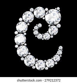A stunning beautiful  C set in diamonds