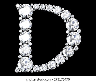 A stunning beautiful "D" set in diamonds