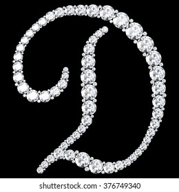 A stunning beautiful "D" set in diamonds. V.7