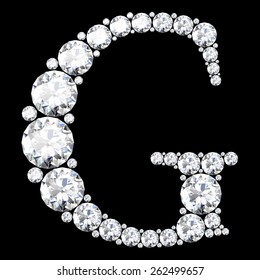 A stunning beautiful "G" set in diamonds