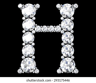 A stunning beautiful "H" set in diamonds