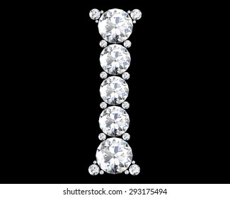 A stunning beautiful "I" set in diamonds