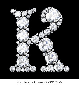 A stunning beautiful K set in diamonds