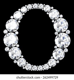 A stunning beautiful "O" set in diamonds