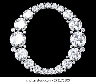 A stunning beautiful "O" set in diamonds