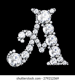 A stunning beautiful A set in diamonds