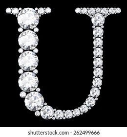 A stunning beautiful "U" set in diamonds
