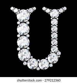 A stunning beautiful U set in diamonds