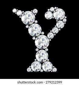 A stunning beautiful Y set in diamonds
