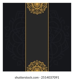 Stunning Black and Gold Mandala Pattern for Luxury Invitations and Covers