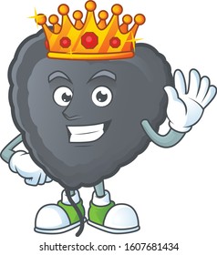 A stunning of black love balloon stylized of King on cartoon mascot style