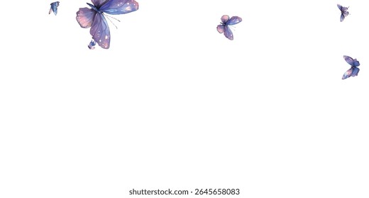Stunning blue butterflies with orange accents on a white background. A perfect choice for nature-inspired designs, invitations, wallpapers, and decor. High-quality, vibrant, and eye-catching artwork.