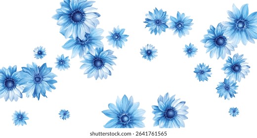 Stunning blue lotus flowers in a seamless pattern on a white background. Perfect for elegant wallpapers, fabrics, and gift wraps. A calming and stylish addition to any design project.